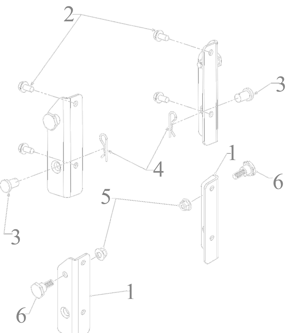 Attachments / 19a30045oem 36-Inch Bagger (2020) / Bracket Assembly Diagram and Parts List for 13AC77SY000 2022 Yard Machines Lawn Tractor